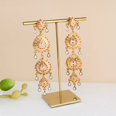 Jadau Kundan Dangler Earrings Zayn Luxury Jewellery